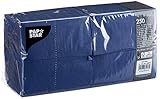 Papstar 84576 250 Servietten, 3-lagig 1/8-Falz 33 cm x 33 cm, dunkelblau