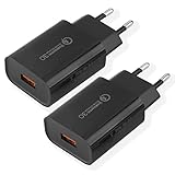 USB Ladegerät, 18W Quick Charge 3.0 Schnellladegerät USB Netzteil Kompatibel...