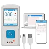 Pulox PM10 Mobiles Einkanal EKG-Gerät - Wireless EKG-Monitor für Zuhause mit...