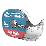 MrMag Magnetband selbstklebend | 6m | hochwertiges Magnet-Klebeband im Spender |...
