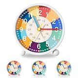 Idota Wecker Kinder, Wecker Analog Ohne Ticken Lernwecker Kinder mit Nachtlicht...