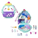 Fisher-Price Polly Pocket Winterliche Pinguin Schatulle - Spielset mit 2 Puppen,...