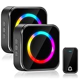 Pohicoo Funkklingel Aussen Wasserdicht, 400m Reichweite Kabellose Türklingel...
