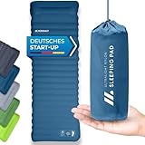 NORDMUT® Isomatte Schnellaufblasend mit integrierter Fußpumpe 10cm - Isomatte...