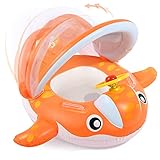 Peradix Baby Schwimmring, Baby Schwimmhilfe mit Sonnenschutz Aufblasbares...
