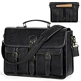 RAINSMORE Aktentasche Herren Laptoptasche 15.6 Zoll Ledertasche Messenger Bag...