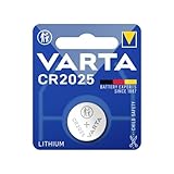 VARTA Batterien Knopfzellen CR2025, 10 Stück, Power on Demand, Lithium Coin,...