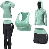 JULY'S SONG Yoga Kleidung Anzug 5er-Set Trainingsanzug Laufbekleidung Gym...