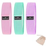 KiwiPower Fitnessbänder Stoff 3er Set – Widerstandsbänder für Po & Beine,...