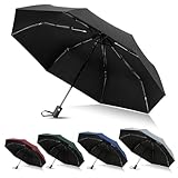 Vicloon Regenschirm, 8 Edelstahl-Rippen Auf-Zu Automatik Taschenschirm mit...