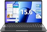 SGIN Laptop 15,6 Zoll, 8 GB RAM 256 GB SSD Notebook, Celeron Dual-Core, 1366 x...