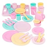 Play Circle Kinderküche Zubehör Geschirr Set und Teekanne – Kinder...