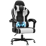 JUMMICO Gaming Stuhl mit Massagefunktion, Bürostuhl Ergonomisch 150kg, Gamer...