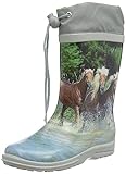 Beck Mädchen Pferde Gummistiefel, Mehrfarbig, 35 EU