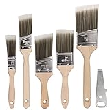 NANAPLUMS Malerpinsel 5er Set, Hochwertiger Lackierpinsel mit Farbdosen Öffner...