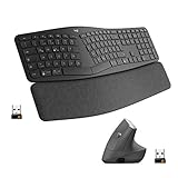 Logitech Ergonomic Wireless Keyboard and Mouse Combo, ERGO K860 and MX Vertical...