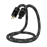 Viborg High-End Netzkabel 2m OFC HiFi Netzkabel mit Schukostecker &...