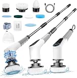 Elektrische Reinigungsbürste, 8 in 1 Electric Cleaning Brush mit austauschbaren...