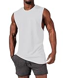 iudam Tank Top Herren Baumwolle Ärmelloser Shirts Muskelshirts Gym Sport...