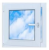LORAC | Kunststofffenster weiß 600x600mm, 60x60cm, PCV, DIN Links, kippbar &...
