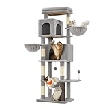 Feandrea Kratzbaum, 175 cm hoch, XL, mehrstöckiger Katzenbaum mit 2 Höhlen, 2...