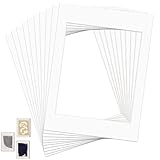 Delsen 10 Stücke Passepartout Weiß Passepartout 1,5 mm Außengröße 20,5x29,5...
