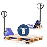 Pallit FIVE-N Hubwagen 2500 kg 1150 mm Gabellänge Blau Palettenwagen mit Nylon...