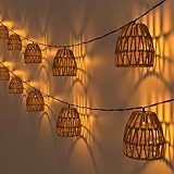 JVURICE Lichterkette Aussen Lampions,3M 15 LED Lichterkette Batteriebetrieben...