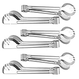 PUDSIRN 6PCS Edelstahl Servierzange, 9 Zoll Food Servierzange Vorspeise Buffet...