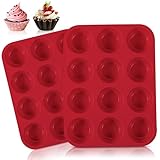 YIYIZI 2er-Pack Muffin Backform Silikon, Silikon Muffinförmchen für 24...