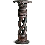 livasia gedrehte Deko Holzsäule 60cm – Antik-Look Podest, Blumensäule,...