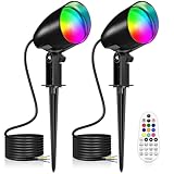MEIKEE 20W RGB Gartenbeleuchtung 10 Farben 30 Dynamische Modi IP66 Wasserdicht...
