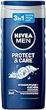 NIVEA MEN Protect & Care Duschgel (250 ml), pH-hautfreundliche Pflegedusche,...