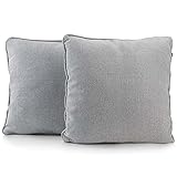 Sofakissen mit Füllung und Bezug - Sofakissen 40x40 cm - Couchkissen Grau 2er...