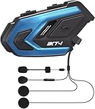 WAYXIN KT1 Motorrad Bluetooth 5.4 Kopfhörer, Motorrad Headset mit DSP & CVC...