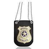 Polizeimarke Kette, Police Badge mit Ketten, Polizei Kostüm Zubehör Polizei...