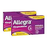 Allegra Allergietabletten 2 x 20 Stk – Antihistaminikum - Wirkstoff Bilastin -...