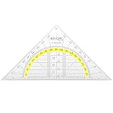 Westcott Geometriedreieck 14 cm | Transparentes Geometrie-Dreieck aus...