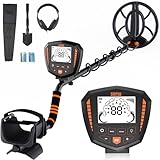 SUNPOW Metalldetektor Profi Set, IP68 Wasserdicht Spule, Identifiziert 9 Arten...