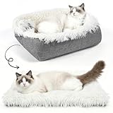 MAIYADUO Weiches Katzenbett Waschbar 42x36 cm Plüsch Haustierbett für Katzen...