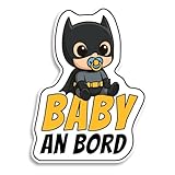 Baby on Board Aufkleber Auto, Superhero, Wetterfest und UV-Beständig aufkleber...