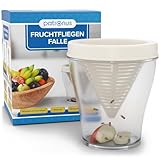 Patronus Fruchtfliegenfalle für Küche - 1x Wiederverwendbare Fruchtfliegen...