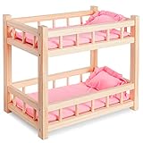 Holz Puppenetagenbett - Puppenbett für Puppen bis zu 36 cm - Kreatives Spielen...