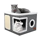 Katzenbetten für Indoor-Katzen, überdachtes Katzenhöhlenbett mit...