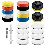 23 Stück 80mm Polierschwämme Pads,Polierset Auto, Auto Polier...