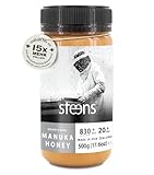 Steens Manuka Honey MGO 830+ - 500 g rein roher 100% zertifizierter UMF 20+ -...