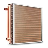 VEVOR Wärmetauscher Wasser-Luft, 50,8 x 50,8 cm mit 3-reihigen 9,53 mm...