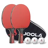 JOOLA Tischtennis Set Duo Carbon 2 Tischtennisschläger + 3 Tischtennisbälle +...