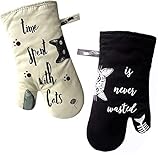 Topflappen Handschuh Ofenhandschuhe Hitzebestaendig rutschfeste Topfhandschuhe 1...