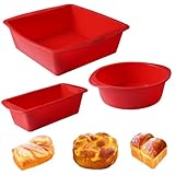 3 Stück Silikonform Kuchen,Silikon Backform Set,Silikonbackform Kastenform...